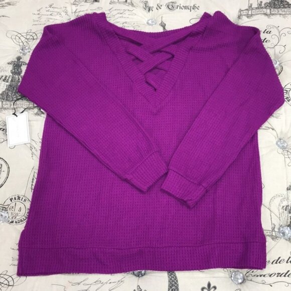 1.State Cozy Cross-Back Top - Picture 6 of 6